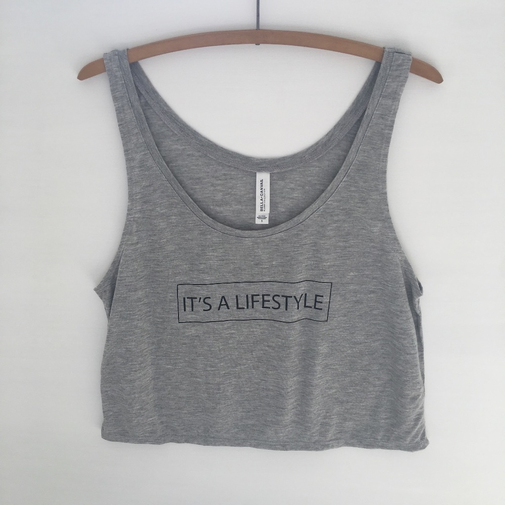 Bella + Canvas Gray Graphic Workout Tee